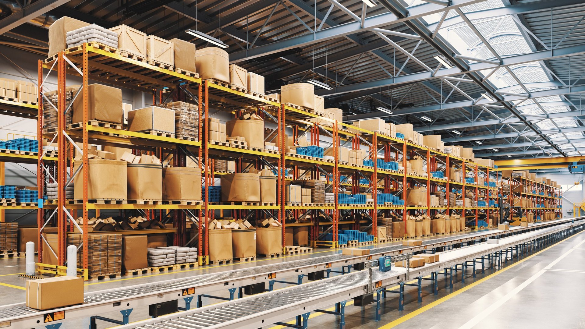 Modern industrial distribution warehouse